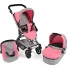 BAYER CHIC 2000 Kombipuppenwagen Fides 3 In 1 Melange Pink 5