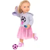 Our Generation Deluxe Outfit Fußball & Fashion Für 46 Cm Puppen Mehrfarbig 5